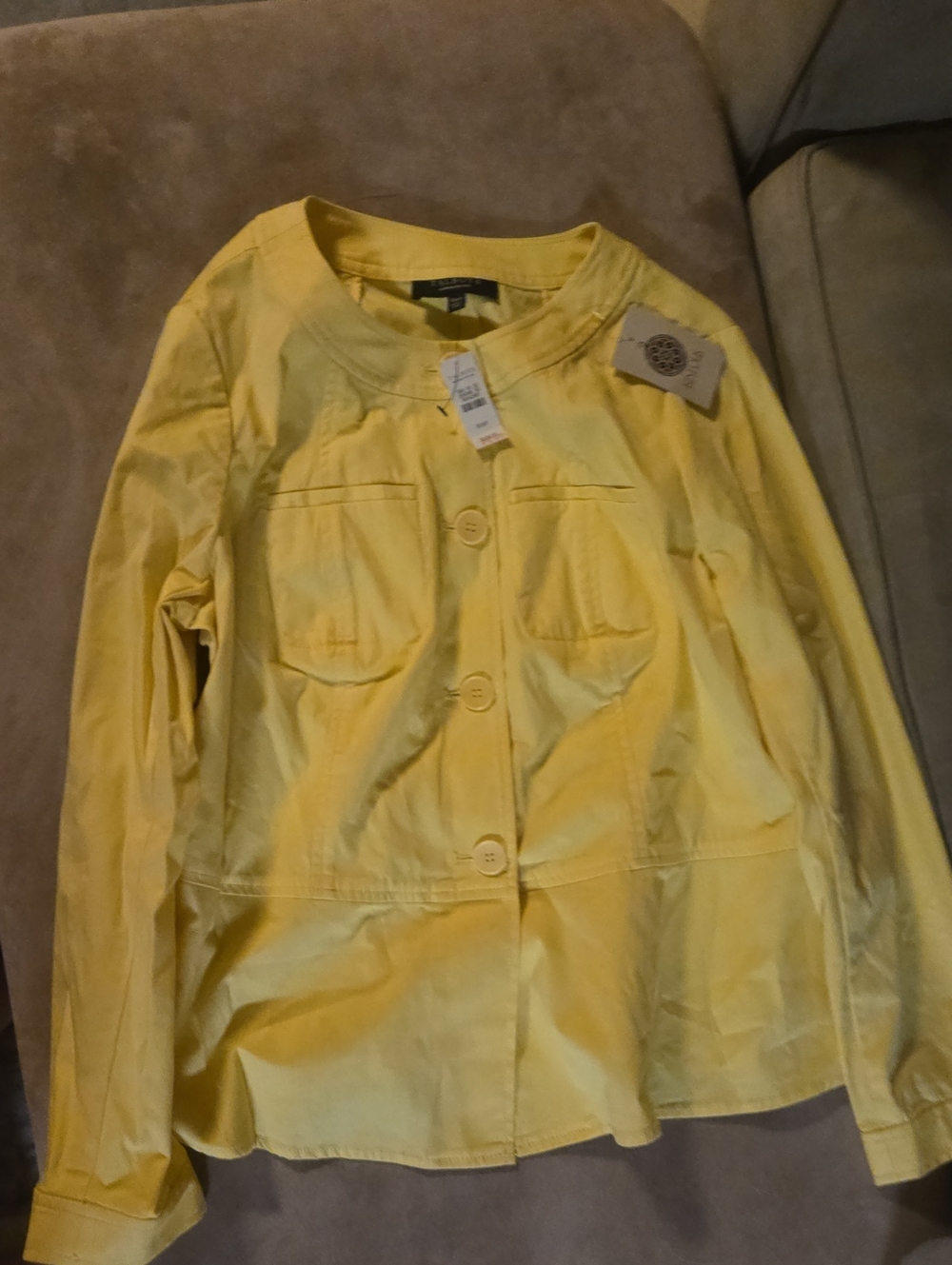 Talbots Yellow Button-Front Women's Jacket